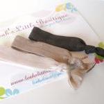 Elastic Pony Tail Holders: Taupe Brown Chocolate..