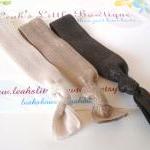 Elastic Pony Tail Holders: Taupe Brown Chocolate..